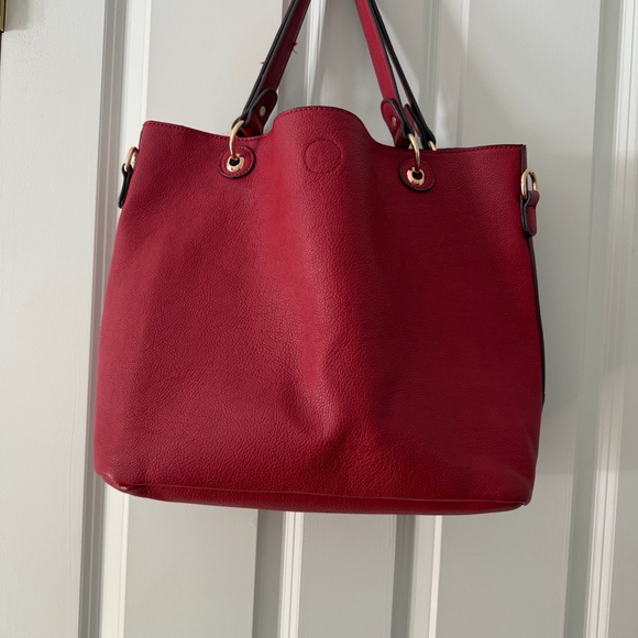 Handbags - Red Tote Bag- Red